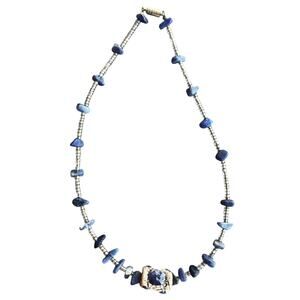 Handmade Amethyst Beaded Choker Necklace Crystal Barrel Clasp Boho Cute Vintage